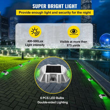 8-Pack Solar Driveway Lights Waterproof LED Green for Pathway & Walkway