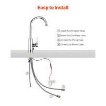 9/16" Touchless Single-Handle Faucet Motion Sensor Hot/Cold Mixer with Swivel Spout Chrome Plated