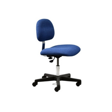 17” – 22” H Desk Height ESD Fabric Chair No Arms PL12-FC-BLUE-413 Blue