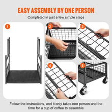 Garden Tool Organizer 16-Slot Metal Rack with Hooks & Wheels Yard Tool Stand for Garage & Shed