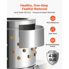 Chicken Plucker Machine – 23.6" Drum 2200W 240RPM 119 Soft Fingers Stainless Steel Feather Remover with Transport Wheels