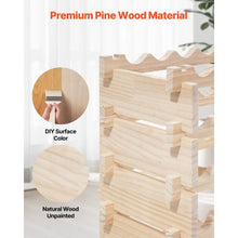 96 Bottle Stackable Wine Rack – 8-Tier Solid Wood Freestanding Storage for Pinot Noir – Modular Floor Wine Holder