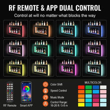 48 Inch Lighted Liquor Bottle Display Bar Shelf RF & App Control