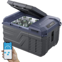 12V Car Refrigerator 9L Portable Freezer -4℉ to 68℉ Adjustable 12/24V DC & 100-240V AC Compressor Cooler for Camping & RV