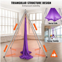 9.67 FT Aerial Yoga Frame & Hammock 551 LBS Capacity 13.1 Yards Hammock Indoor/Outdoor