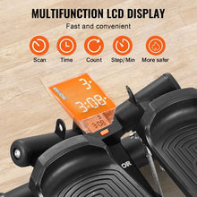 Mini Stair Stepper – Hydraulic Twist Stepper with Resistance Bands Full Body Cardio Workout LCD Monitor 330LBS Capacity