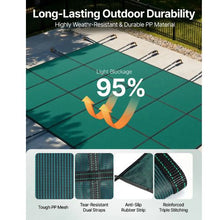 16x30 ft Inground Pool Safety Cover Mesh Winter Cover (Green)