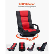 360° Swivel Floor Gaming Chair with Armrests – (Red/Black)