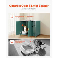 41.3-Inch Self-Cleaning Litter Box Enclosure Hidden Cabinet with Drawer & Divider Power Outlet Fits Most Smart Litter Boxes