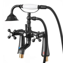 Clawfoot Tub Faucet Deck-Mount Bathtub Filler with Handheld Shower Oil-Rubbed Bronze 360° Spout & 59" Hose