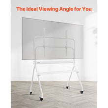35-100" Rolling TV Stand, Portable with Wheels for Home & Office (Four Brackets), Fixed Mobility, Fits Screen Size: 81.3-215.9 cm, One-Layer Tray