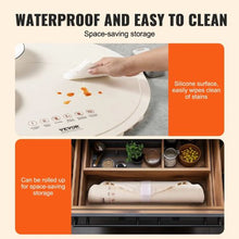 Electric Warming Tray Rollable Silicone Food Warmer 4 Settings Auto Shut-Off Child Lock
