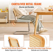 Set of 4 Mid-Century Rattan Dining Chairs with Velvet Upholstery
