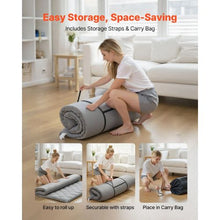 80 x 60 x 3.5 In Japanese Tatami Mat Queen Size Foldable Futon Mattress 9-Layer Floor Sleeping Mat with Storage Bag (Gray)