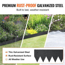 6 Inch x 20' Ft Hammer-in Edging Border with 8 Clips Steel Garden Edging Borders Bendable Metal Landscape Edging (Pack of 6)