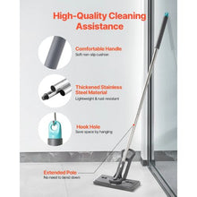 High-Density Sponge Mop with Easy Squeeze & Replacement Head for Various Floors Cleaning