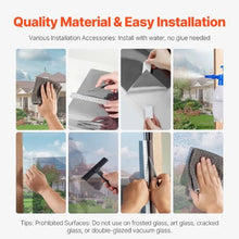 36" x 6.5 ft One-Way Window Privacy Film Reflective Heat Control Static Cling (Black-Silver)