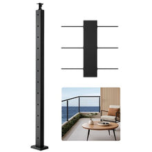 42" Deck & Stair Cable Railing Post Stainless Steel Black (1-Pack)