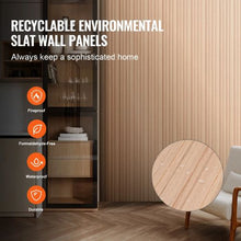 96 x 6 In Wood Slat Acoustic Panelsfor Modern Wall Ash Wood JF166-HFK-11411