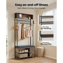 70.9" Hall Tree Coat Rack with Shoe Bench & 3 Drawers – 3-in-1 Organizer with Hooks Shelves & Steel Frame for Entry Bedroom