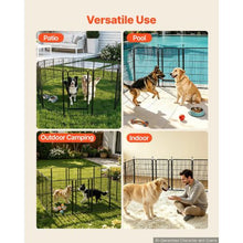 Dog Playpen 40" 16-Panel Foldable Metal Pet Fence with Door Indoor/Outdoor Exercise Pen