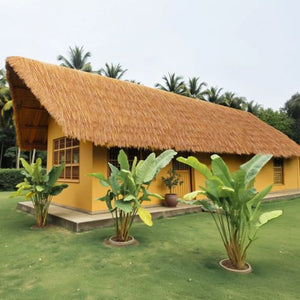 19-20 X 236.4 Inch  Mexican Style Tiki Hut Bar Grass Skirt Roof and Artificial Thatch Roofing D1-50600