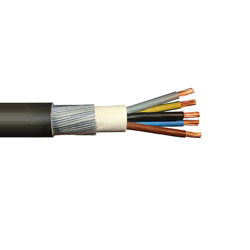 4mm 5C Stranded Bare Copper Shield XLPE PVC 600/1000V Armour Power Cab