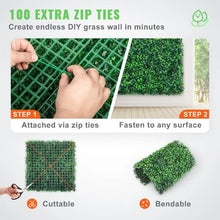 10"x10" Inch Artificial Boxwood Panels UV Protected for Outdoor Indoor Garden Fence Backyard