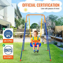 3-in-1 Toddler Swing Set with Foldable Metal Stand & Sandbags – Indoor/Outdoor for Kids & Teens