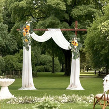 21' Ft Wedding Arch Draping Fabric Reception Backdrop Wedding Decoration Artificial Wedding Arch Flowers Kit (Pack of 3)