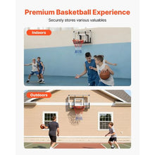 44" Wall-Mounted Basketball Hoop with PC Backboard for Playing