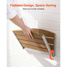 Foldable Shower Seat with Backrest Wall-Mounted 400 LB Capacity