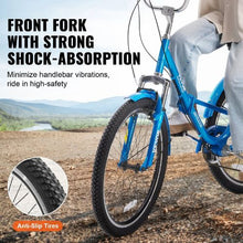 24" Folding Adult Tricycle, 7-Speed 3-Wheel Cruiser Bike with Basket for Women Men Seniors