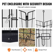 Dog Playpen 4-Panel 24" x 36" Foldable Metal Fence with Door Cover & Pad