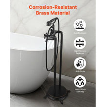 Clawfoot Bathtub Faucet Freestanding Tub Filler with Handheld Shower Oil-Rubbed Bronze 360° Spout & 59" Hose