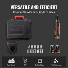 3/4 Inch  Cordless Electric Ratchet Wrench Set 12V 33 Ft-lbs Power Ratchet Tool Kit10 Sockets