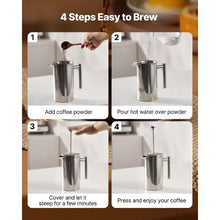 1 L French Press Coffee Maker 34 oz Stainless Steel French Press Coffee Maker 34 oz Stainless Steel