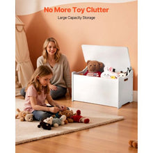Kids Storage Bench with Backrest & Toy Box (White)