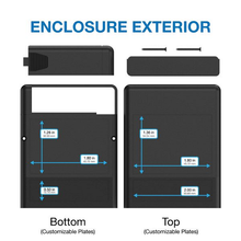 2.20"W x 2.80"L x 0.71"H Faceplate Handheld Enclosure Without Pocket Clip M4,BK