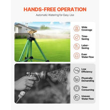 Impact Tripod Sprinkler Brass 360° Lawn Irrigation Sprinkler with Adjustable Height (2 Pack)
