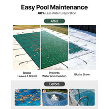 16x32 ft Inground Pool Safety Cover Mesh Winter Cover (Green)