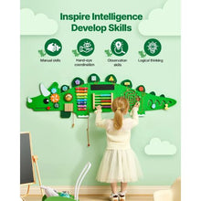 Dinosaur Activity Wall Panel 11 Montessori Sensory Toys for Kids 3-12 Ideal for Toddler Playroom or Classroom