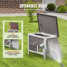 Weatherproof Outdoor Cat House with Foam Insulation PVC Door Flaps Open Roof 24"L x 20"W x 21"H