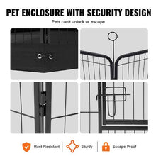 Dog Playpen 8-Panel 24" Foldable Metal Fence with Door Cover Pad & Bag