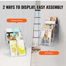 Acrylic Brochure Holder 4-Tier 8.5x11 Display Stand