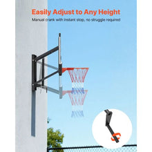 54" Adjustable Wall-Mount Basketball Hoop – Indoor/Outdoor for Playing