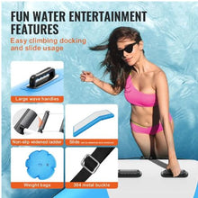 10FT Inflatable Water Bouncer with Slide 3-Step Ladder & Electric Pump
