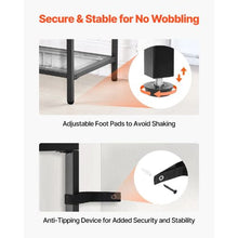 3-Tier Glass Console Table – Modern Black Sofa Table with Iron Legs