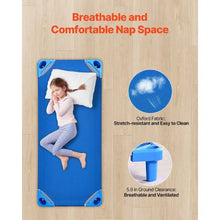 52" x 23" Blue Stackable Toddler Nap Cots with Portable Daycare Beds for Preschool & Kids (Pack of 6)