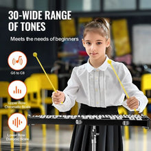 30-Note Glockenspiel Xylophone Kit with Stand, Practice Pad & Bag